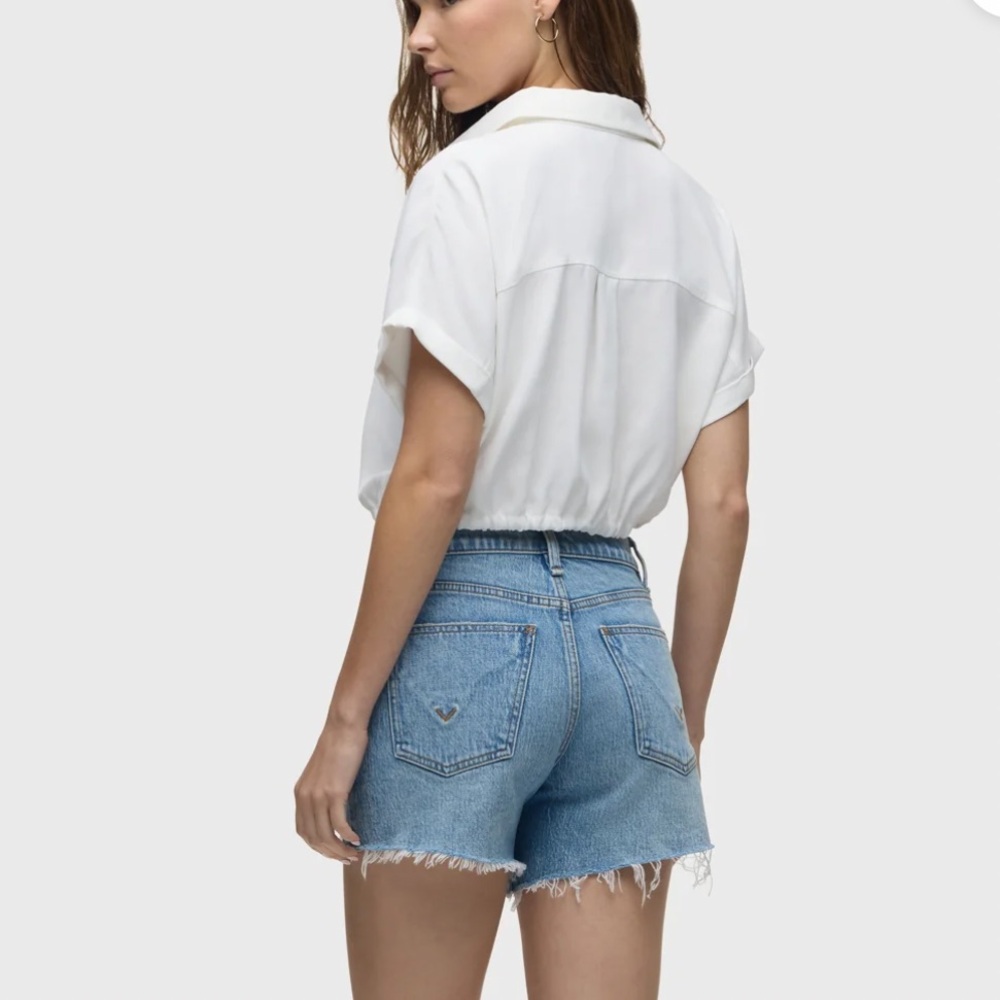 Hudson Distressed Jean Shorts — image 3 of 8